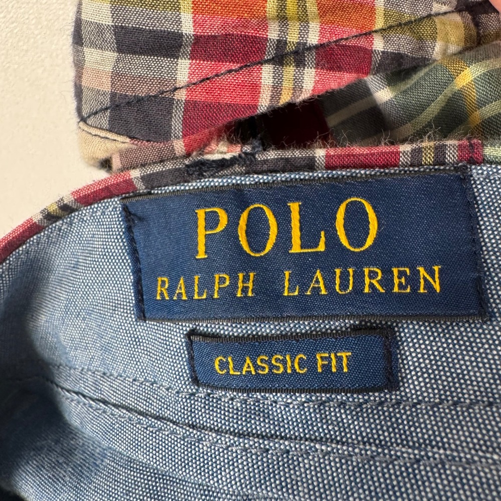 Polo Ralph Lauren Madras Patchwork Plaid Shorts Mens 40W Classic Fit 9"Multi NWT - Picture 3 of 9